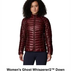 Ghost Whisperer Outdoor Research women’s puffy jacket in washed raisin color XS